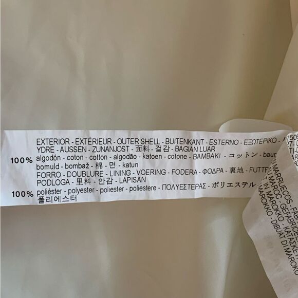 ZARA 100% cotton cream Peacoat balloon sleeves size M minimalist quiet luxury - Picture 8 of 12